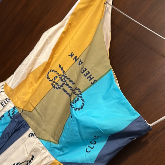 JCREW ONE SHOULDER DRESS in RAFFI SAIL AWAY PRINT sz6 NWT - Picture 3 of 10